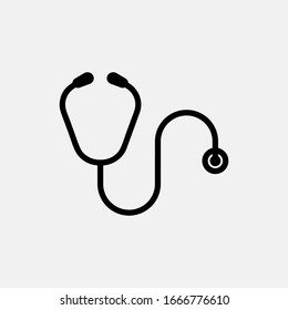 Stethoscope icon logo design. simple flat vector illustration