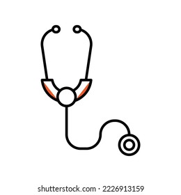 Stethoscope icon logo design template vector isolated illustration