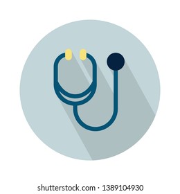 Stethoscope icon. Logo element illustration. Stethoscope symbol design from medical collection. Simple Stethoscope concept. Can be used in web and mobile
