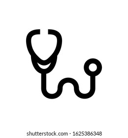 stethoscope icon or logo isolated sign symbol vector illustration - high quality black style vector icons
