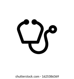 stethoscope icon or logo isolated sign symbol vector illustration - high quality black style vector icons
