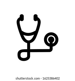 stethoscope icon or logo isolated sign symbol vector illustration - high quality black style vector icons
