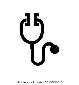 stethoscope icon or logo isolated sign symbol vector illustration - high quality black style vector icons
