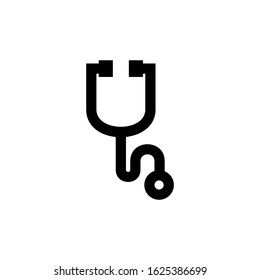 stethoscope icon or logo isolated sign symbol vector illustration - high quality black style vector icons

