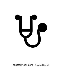 stethoscope icon or logo isolated sign symbol vector illustration - high quality black style vector icons
