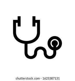 stethoscope icon or logo isolated sign symbol vector illustration - high quality black style vector icons
