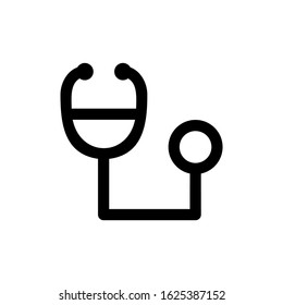 stethoscope icon or logo isolated sign symbol vector illustration - high quality black style vector icons
