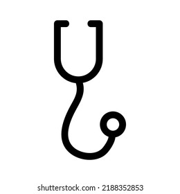 stethoscope icon or logo isolated sign symbol vector illustration - high quality black style vector icons
