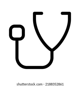 Stethoskop-Symbol oder Logo einzeln auf Zeichensymbolen, Vektorgrafik - hochwertige Vektorsymbole mit schwarzem Stil
