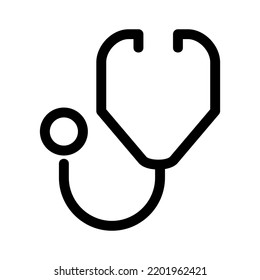 icono de estetoscopio o logotipo símbolo de señalización aislado ilustración vectorial de alta calidad estilo negro iconos vectoriales
