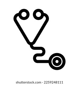 stethoscope icon or logo isolated sign symbol vector illustration - high quality black style vector icons
