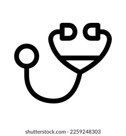 stethoscope icon or logo isolated sign symbol vector illustration - high quality black style vector icons