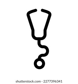 icono de estetoscopio o logotipo símbolo de señalización aislado ilustración vectorial de alta calidad estilo negro iconos vectoriales
