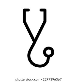 Stethoskop-Symbol oder Logo einzeln auf Zeichensymbolen, Vektorgrafik - hochwertige Vektorsymbole mit schwarzem Stil
