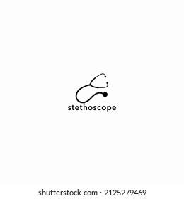 Stethoscope icon logo - medical and healthy