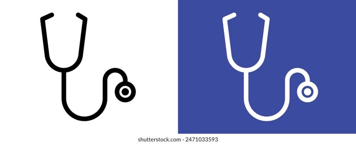 Stethoscope icon logo set vector