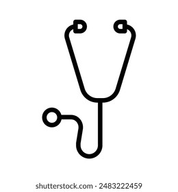 stethoscope icon logo sign vector outline