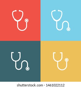 Stethoscope icon logo. Vector illustration