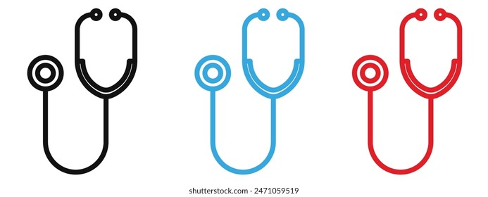Stethoscope icon mark in filled style