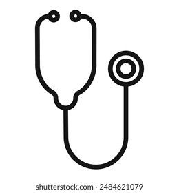 stethoscope icon mark in filled style