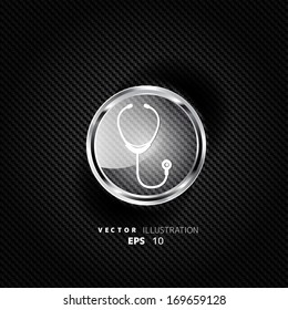stethoscope icon, medical background