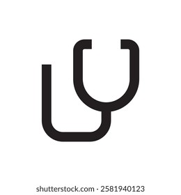 Stethoscope icon. Medical care icon design.