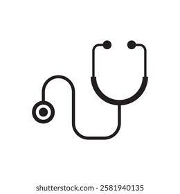 Stethoscope icon. Medical care icon design.