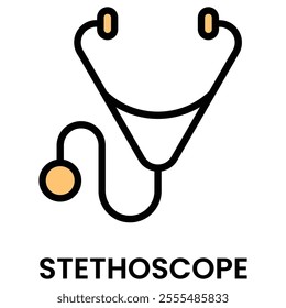 Stethoscope Icon for Medical Icon Element