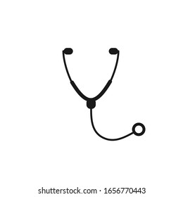Stethoscope icon. Medical equipment. Vector.