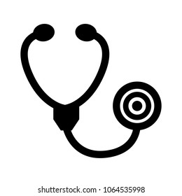 Stethoscope Icon - Medical & Health Care Symbol Glyph Vector illustration