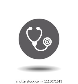 Stethoscope Icon - Medical & Health Care Symbol Glyph Vector illustration