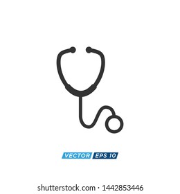 Stethoscope Icon - Medical & Health Care Symbol Glyph Vector illustration