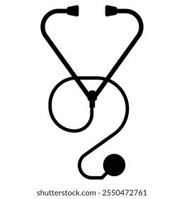 Stethoscope Icon for Medical and Healthcare Design