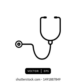 Stethoscope Icon - Medical and Healthcare Sign or Symbol