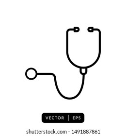 Stethoscope Icon - Medical and Healthcare Sign or Symbol