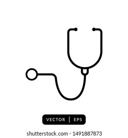 Stethoscope Icon - Medical and Healthcare Sign or Symbol