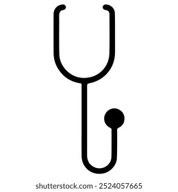 Stethoscope icon. Medical stethoscope. Hospital cardiology equipment.