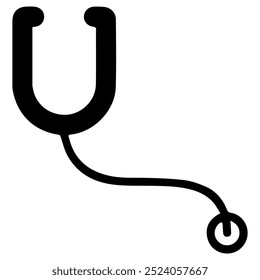 Stethoscope icon. Medical stethoscope. Hospital cardiology equipment.