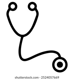 Stethoscope icon. Medical stethoscope. Hospital cardiology equipment.