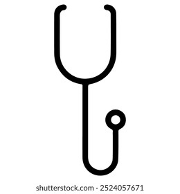 Stethoscope icon. Medical stethoscope. Hospital cardiology equipment.