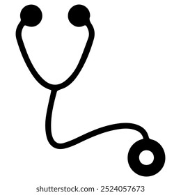 Stethoscope icon. Medical stethoscope. Hospital cardiology equipment.