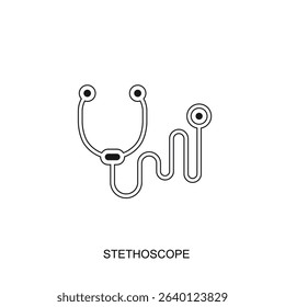 Stethoscope icon. Medical instrument vector. Stethoscope line icon. Medical diagnostic equipment symbol. Medical stuff

