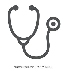 Stethoscope icon, medical stethoscope sign. Doctor, physician icon. Vector illustration