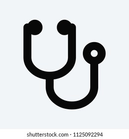 Stethoscope icon. Medical symbol. Diagnostic instrument sign