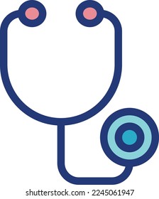 Stethoscope icon. Medical tool. Doctor color symbol