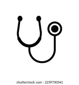 Stethoscope icon. Medical tool vector sign