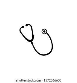 stethoscope icon on white background