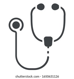 Stethoscope icon on white background	