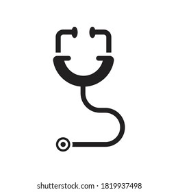 Stethoscope icon on white background