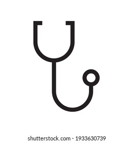 Stethoscope icon on white background